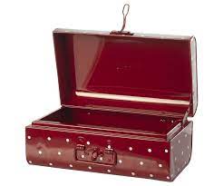Storage Suitcase Small – Red w. dots