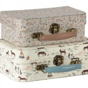 Suitcases with fabric, 2 pcs set