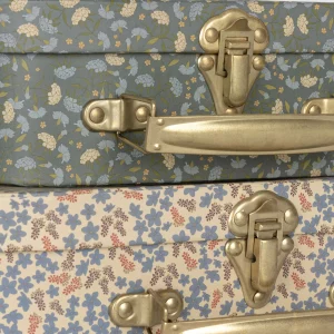 2 Pack Suitcase – Champ Bleu/Nuit Des Fleurs